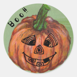 Boo Pumpkin Rundaufkleber, Umschlag-versicker Runder Aufkleber