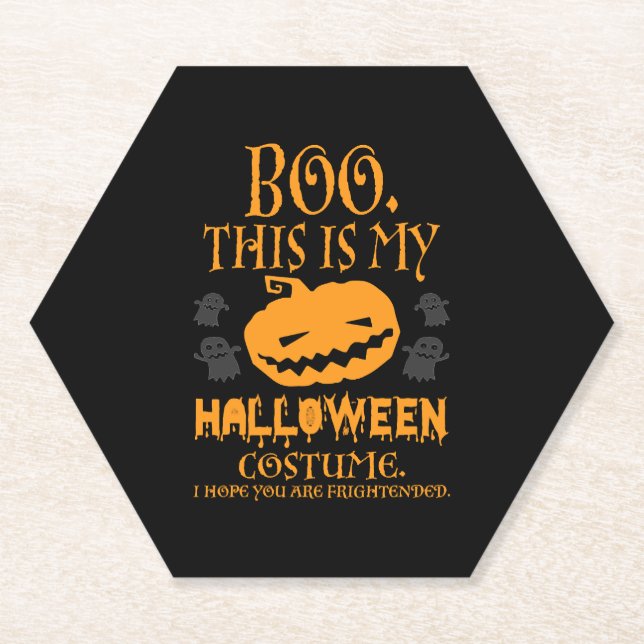 Boo Pumpkin Sarcastic Funny Halloween-Kostüm Untersetzer (Vorderseite)