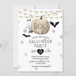 Boo Pumpkin String Lights Halloween-Party Einladung