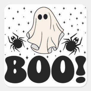 Boo Quadratischer Aufkleber