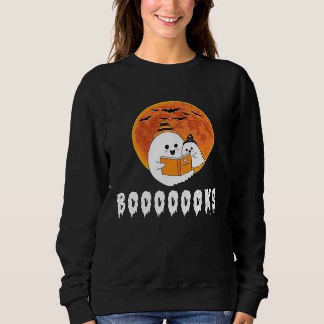 Boo Read Books Boooooks Halloween Sweatshirt (Vorderseite)