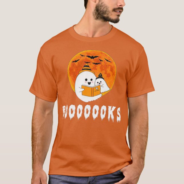 Boo Read Books Boooooks Halloween T-Shirt (Vorderseite)