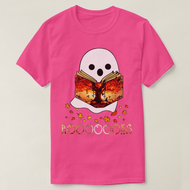 Boo Read Books Library Funny Booooks Ghost Hallowe T-Shirt (Design vorne)