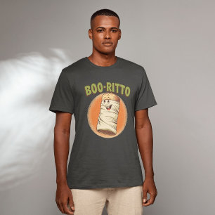 Boo-ritto Funny Halloween Burrito Pun Tri-Blend Shirt
