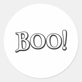 Boo! Runder Aufkleber