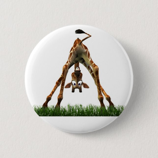 Boo! Sagt Olympia-Giraffe Button (Vorderseite)
