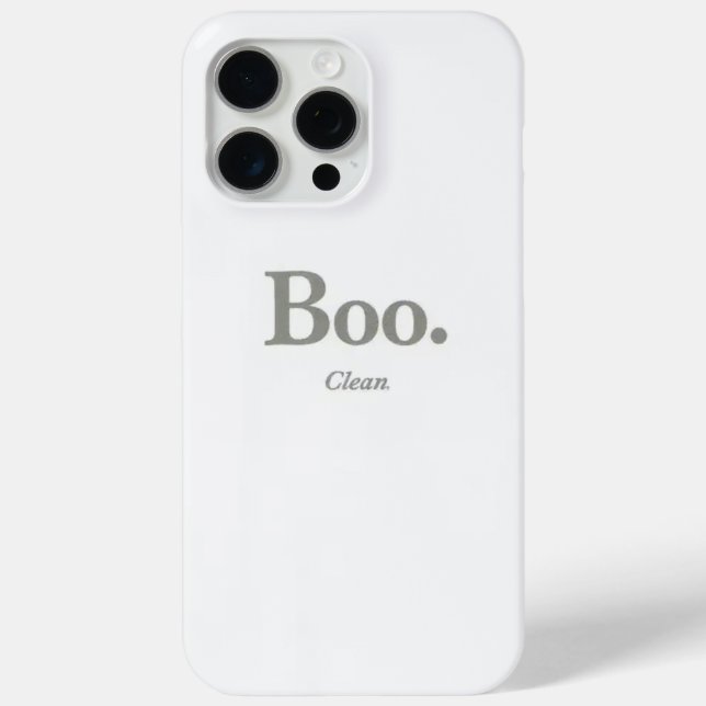 Boo. Sauber. Minimalistischer Fall Halloween Phone Case-Mate iPhone Hülle (Rückseite)
