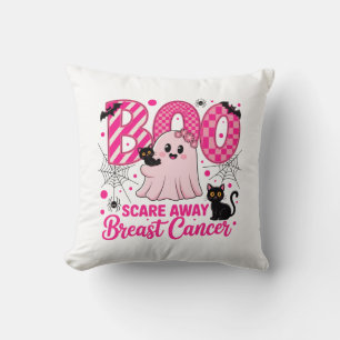 Boo Scare Away Brustkrebs Niedliche Geist und Katz Kissen
