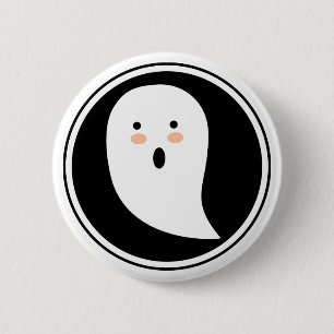 Boo! Schaltfläche Halloween Ghost Pinback Button