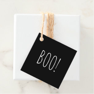 Boo Schwarz-weiß minimalistisch einfaches niedlich Geschenkanhänger