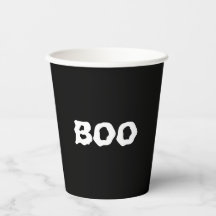 Boo schwarz-weiß spooky Halloween