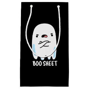 Boo Sheet Funny Halloween Ghost Pun Dark BG Kleine Geschenktüte