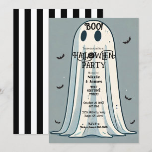 BOO! Sheet Geist Vintage Grün Halloween Einladung