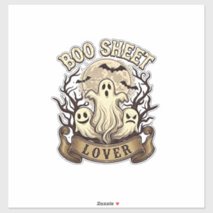 Boo Sheet Liebhaber Halloween Geister Mond Flederm Aufkleber