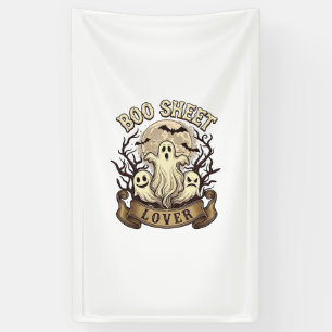 Boo Sheet Liebhaber Halloween Geister Mond Flederm Banner