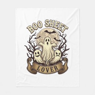 Boo Sheet Liebhaber Halloween Geister Mond Flederm Fleecedecke