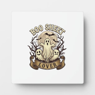 Boo Sheet Liebhaber Halloween Geister Mond Flederm Fotoplatte