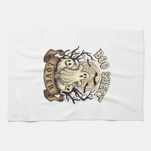 Boo Sheet Liebhaber Halloween Geister Mond Flederm Geschirrtuch