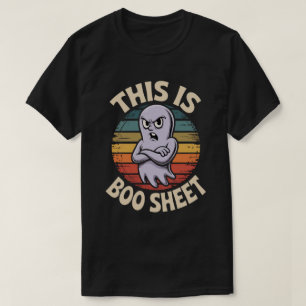 Boo Sheet Retro Stil Lustiges Halloween Kostüm T-Shirt