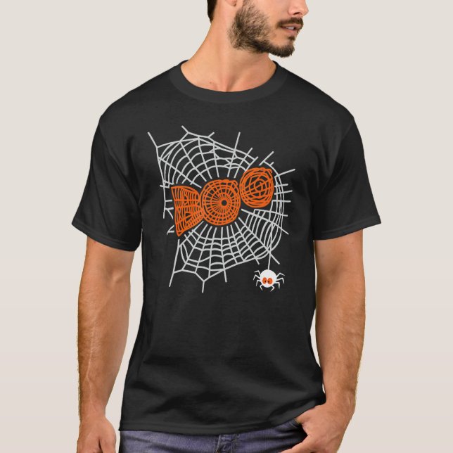 Boo Spider Web For Woman  Cute Spider Web Graphic T-Shirt (Vorderseite)
