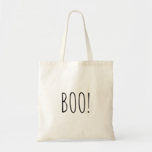 Boo spookoky einfache Typografie minimalistisch Ha Tragetasche