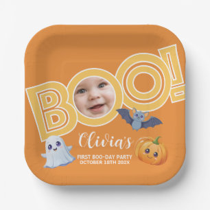 Boo!   Spooktacular Baby Birthday Pappteller