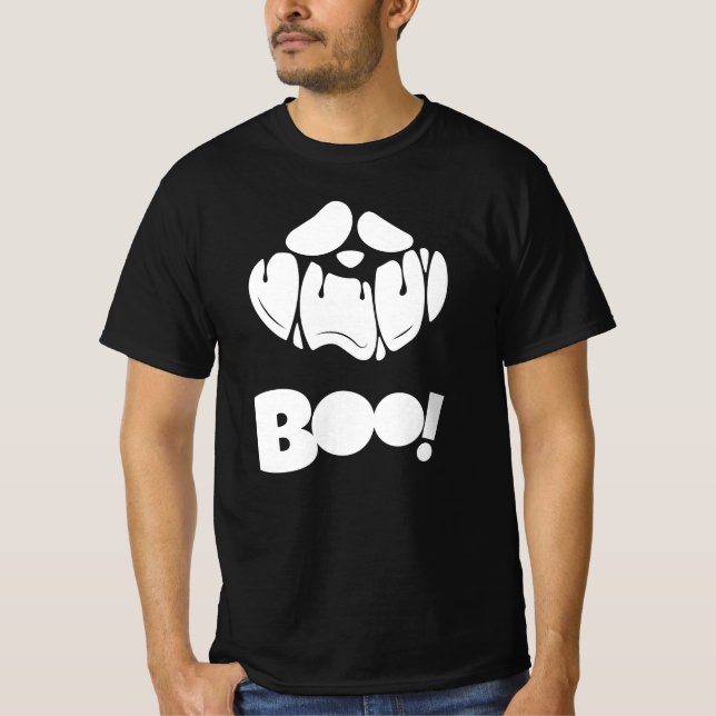 Boo Spooky Face Halloween für Männer T - Shirt (Vorderseite)