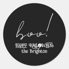 Boo spooky Halloween Runder Aufkleber