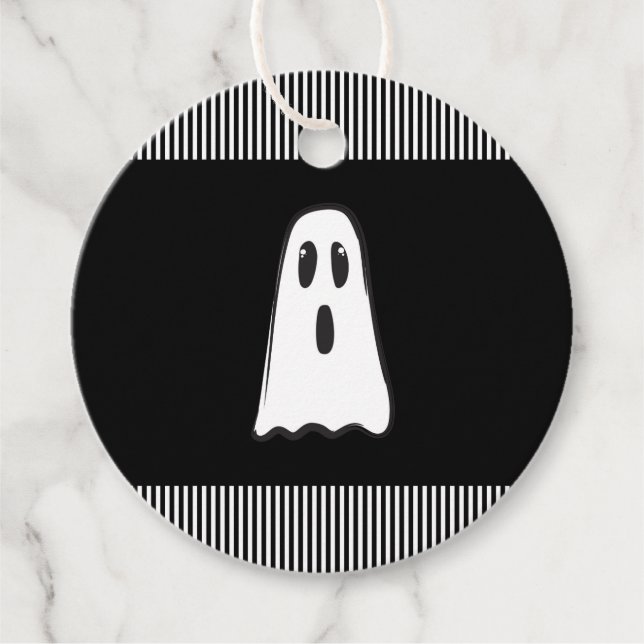 BOO! Spooky Niedlich Ghost Halloween Kostüm Party Geschenkanhänger (Vorderseite)