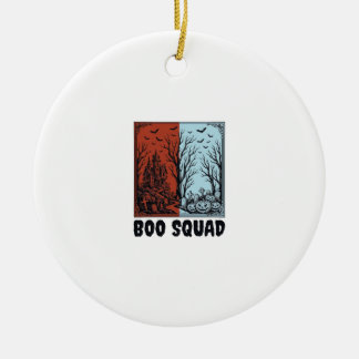 Boo Squad Vintage Halloween-Kürbis-Shirt-Design_1 Keramik Ornament