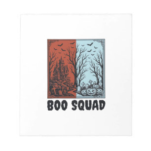 Boo Squad Vintage Halloween-Kürbis-Shirt-Design_1 Notizblock
