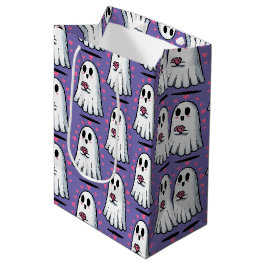 Boo stand auf mittlere geschenktüte