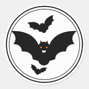 Boo ! Sticker pour chauve-souris d'Halloween