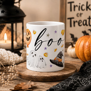 Boo Süße Wasserfarbe Halloween-Geist-Kürbis Kaffeetasse