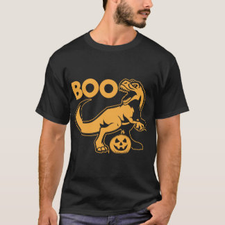 Boo T Rex Dinosaurier und Kürbis in Orange T-Shirt