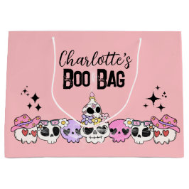 Boo-Tasche für eine Halloween-Schädel-Feier Große Geschenktüte