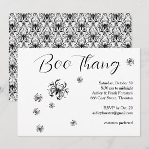 Boo Thang Creepy Spiders Halloween-Party Einladung