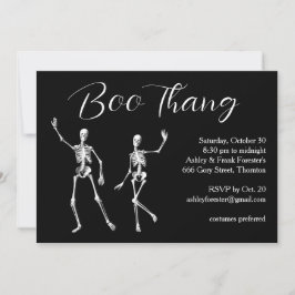 Boo Thang Dancing Skeletts Halloween-Party Einladung