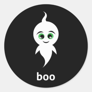Boo the Ghost Runder Aufkleber