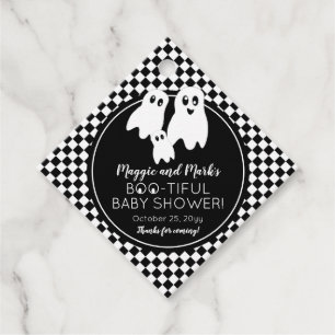 BOO - TIFUL Baby Dusche BW Halloween Vielen Dank Geschenkanhänger