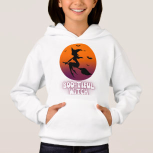 BOO-TIFUL WITCH SILHOUETTE HALLOWEEN FRAUEN HOODIE