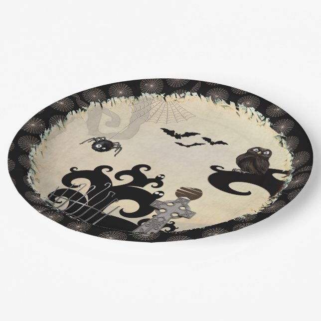 Boo-Tilicious Halloween EVENT PARTY Pappteller (Schrägansicht)