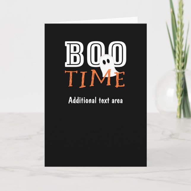 BOO TIME Halloween Ghost Party Carte Pliante (Devant)