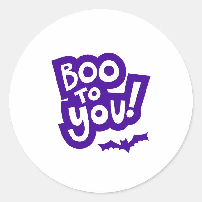 Boo to You Halloween Stickers (Vorderseite)