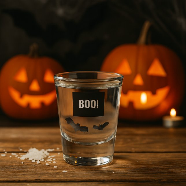 BOO ! Verre de tir d'Halloween | Éffrayante Black  (Créateur téléchargé)