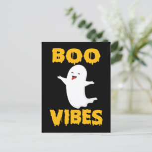 Boo Vibes - Witziges Halloween 2022 Postkarte
