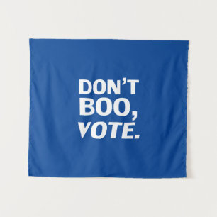 "Boo, vote" Halloween-Wahl blau Wandteppich
