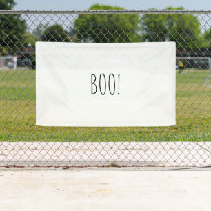 Boo-weiße, spukhafte minimalistische Halloween-Kul Banner