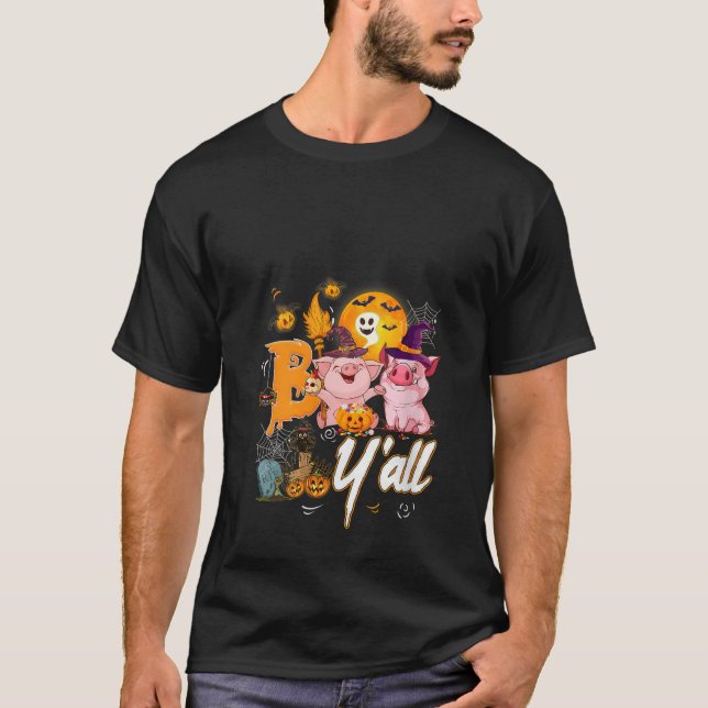 Boo Y alle Niedlichen Schweinehalter Hexenhut Pump T-Shirt (Vorderseite)