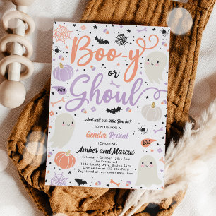 Boo-y oder Ghoul Halloween Ghost Gender Reveal Par Einladung